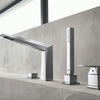 [19787001] 4-Hole Single-Handle Deck Mount Roman Tub Faucet with 1.75 GPM Hand Shower - GROHE StarLight Chrome
