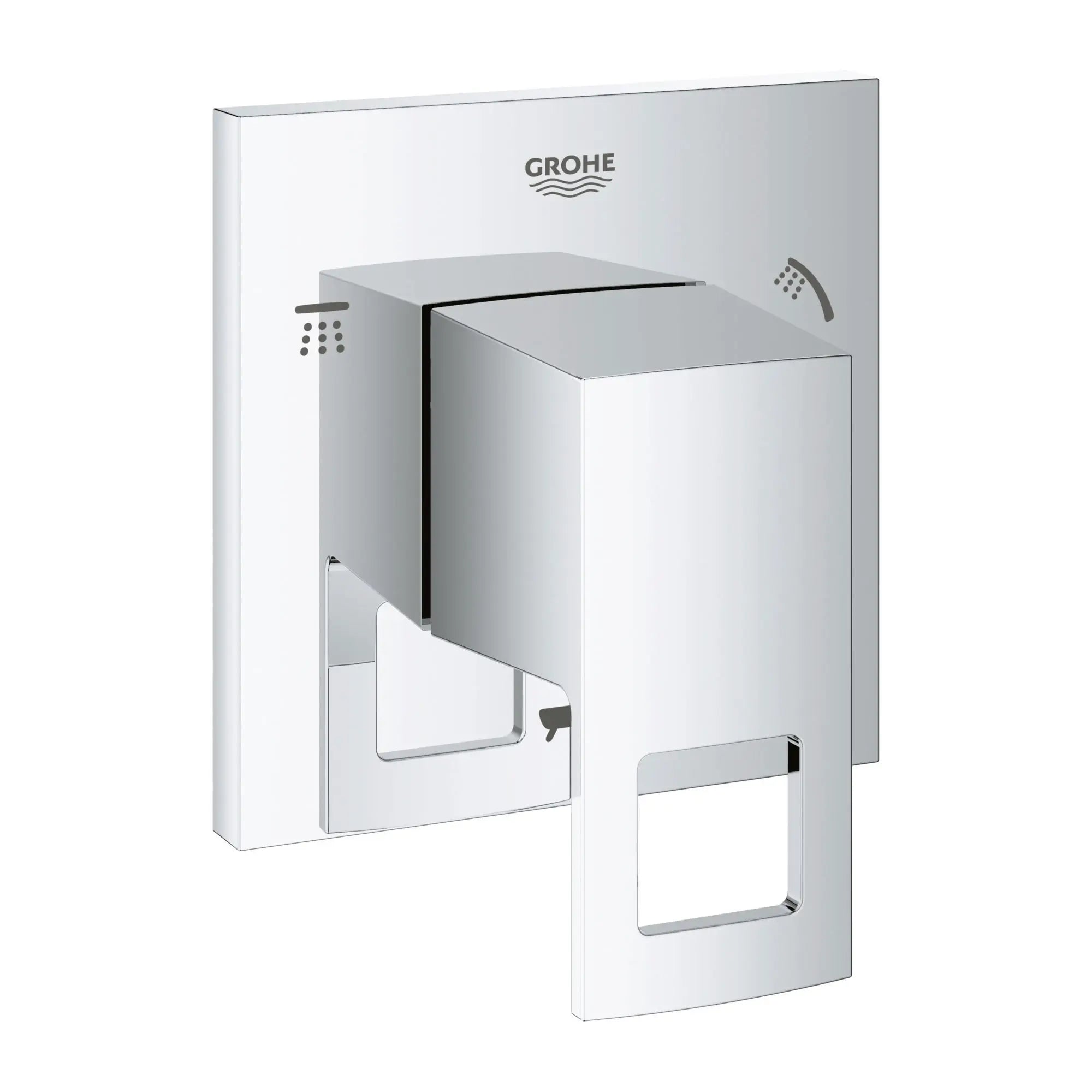 3-Way Diverter Trim // GROHE STARLIGHT CHROME // 163223_29217001-Eurocube-3-Way-Diverter-Trim-Starlight-Chrome-Silo_0_CDNwebp.webp