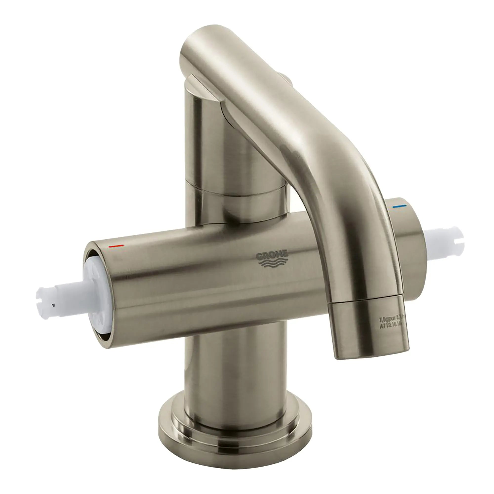 Single Hole 2-Handle M-Size Bathroom Faucet 1.2 GPM // BRUSHED NICKEL INFINITYFINISH // 163231_21031ENA-ATRIO-Single-Hole-Bathroom-Faucet-M-Size-Brushed-Nickel-Silo_0_CDNwebp.webp