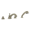 [25502EN1] 4-Hole 2-Handle Deck Mount Roman Tub Faucet with 1.75 GPM Hand Shower - GROHE StarLight Chrome