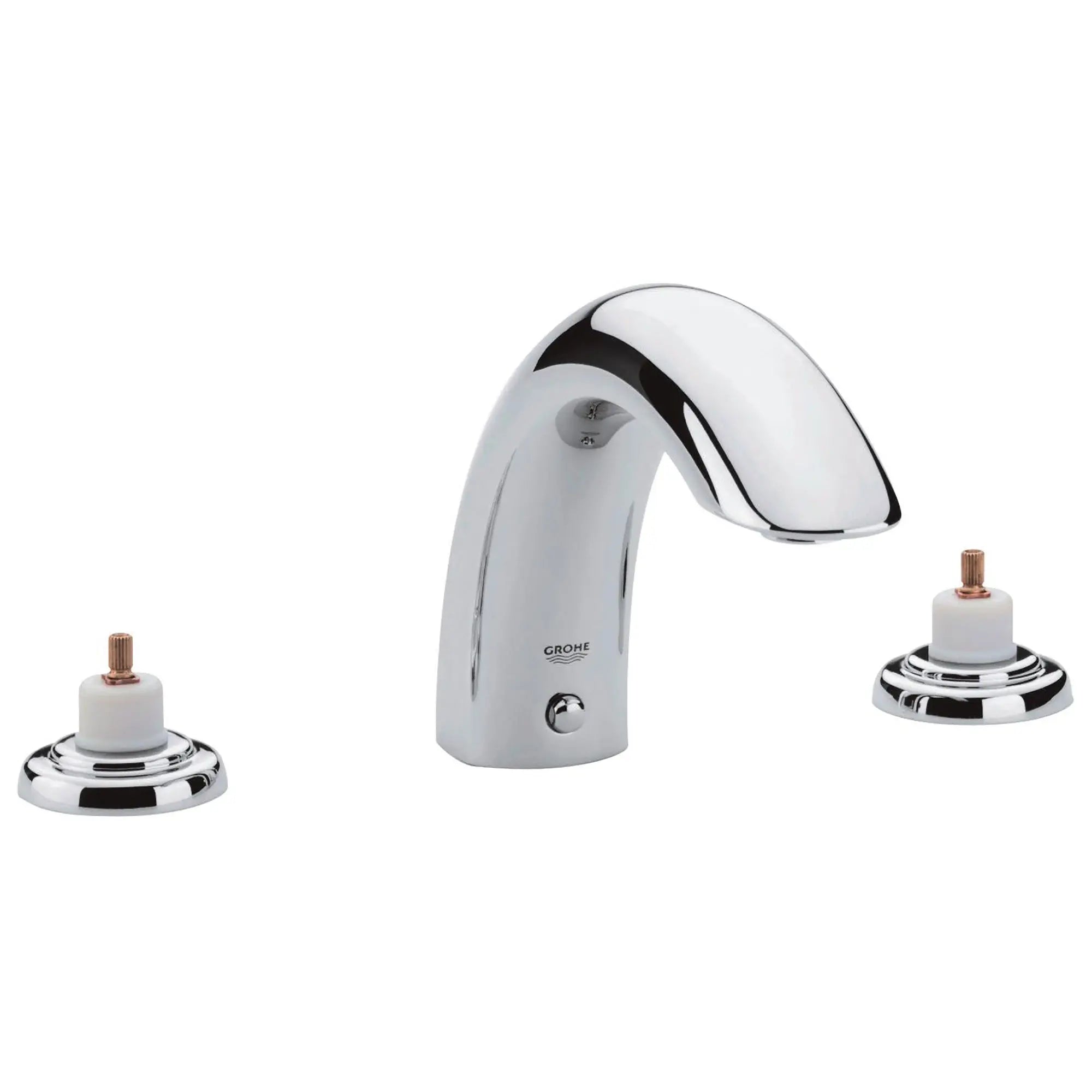 Tree Hole Roman Bathtub Faucet // GROHE STARLIGHT CHROME // 163298_25596000-Talia-3-Hole-Bath-Combination-in-Chrome-Silo_0_CDNwebp.webp