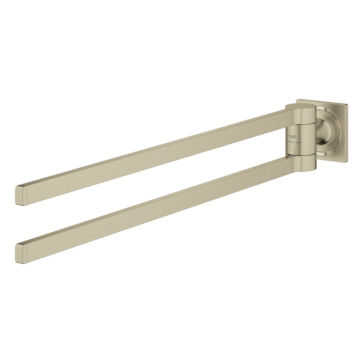 Allure 24" Double Towel Bar // BRUSHED NICKEL INFINITYFINISH // 163432_Allure_SiloLeft_40342EN1_0001_Feb2023_0_CDNwebp_cfb42d81-ebb0-4d66-b74f-d990caacb145.webp