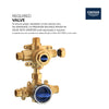 [29427000] TIMELESS PRESSURE BALANCE VALVE TRIM WITH 3-WAY DIVERTER WITH CARTRIDGE - GROHE StarLight Chrome
