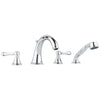 [25506001] 4-Hole 2-Handle Deck Mount Roman Tub Faucet with 1.75 GPM Hand Shower - GROHE StarLight Chrome
