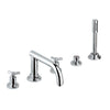 [25049000] 5-Hole 2-Handle Deck Mount Roman Tub Faucet with 2.5 GPM Hand Shower - GROHE StarLight Chrome