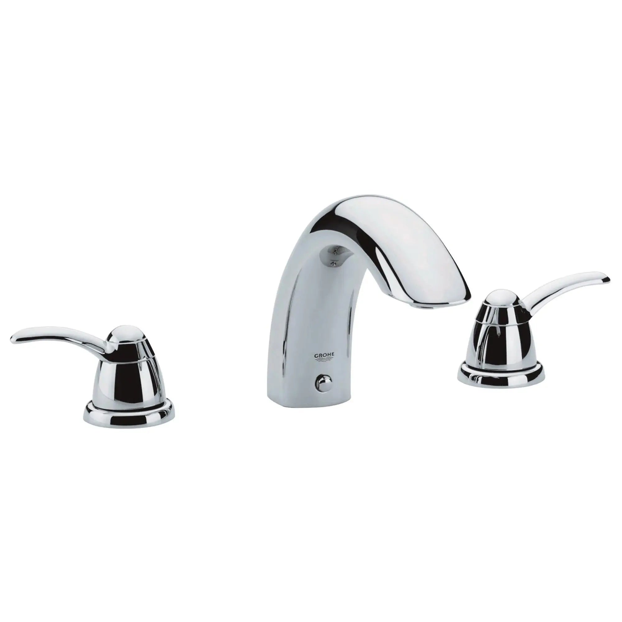 Tree Hole Roman Bathtub Faucet // GROHE STARLIGHT CHROME // 163619_25596000-Talia-3-Hole-Bath-Combination-in-Chrome-Silo-3_0_CDNwebp.webp