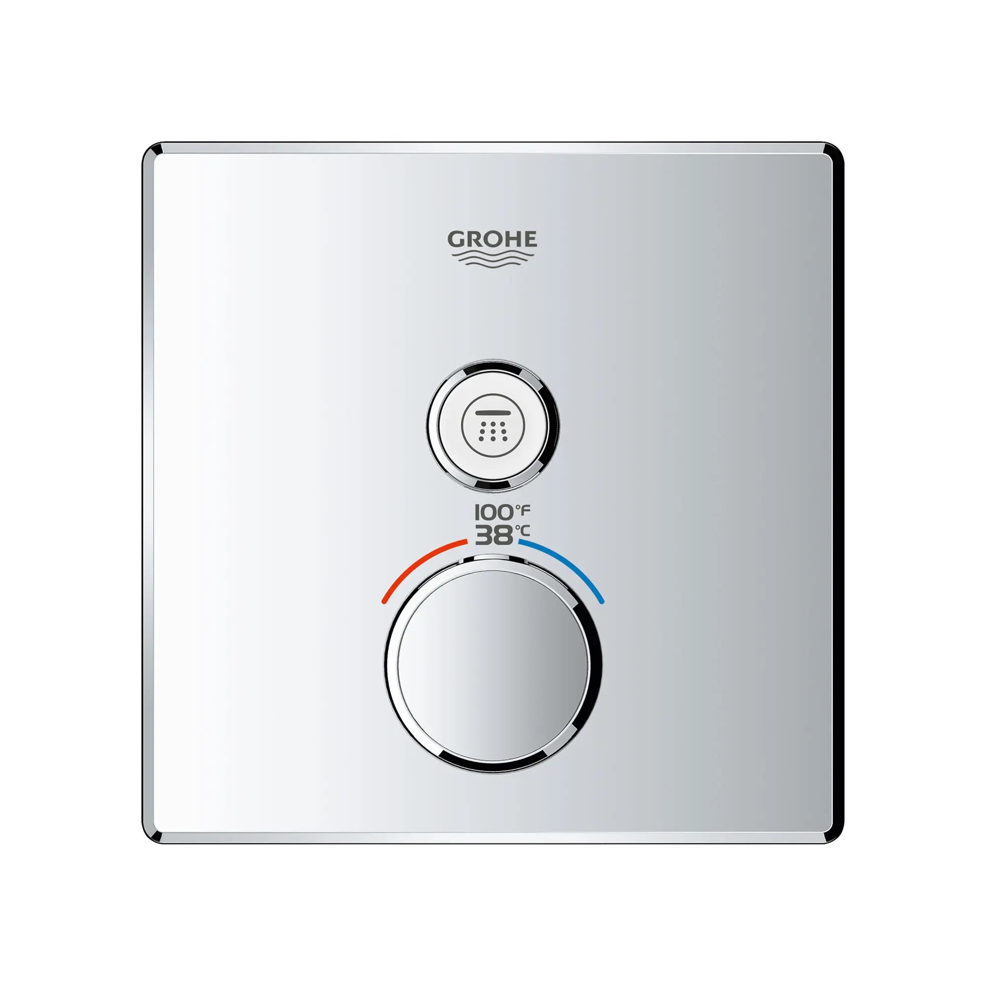 Single Function Thermostatic Valve Trim // GROHE STARLIGHT CHROME // 163694_29140000_1_0_CDNwebp.webp