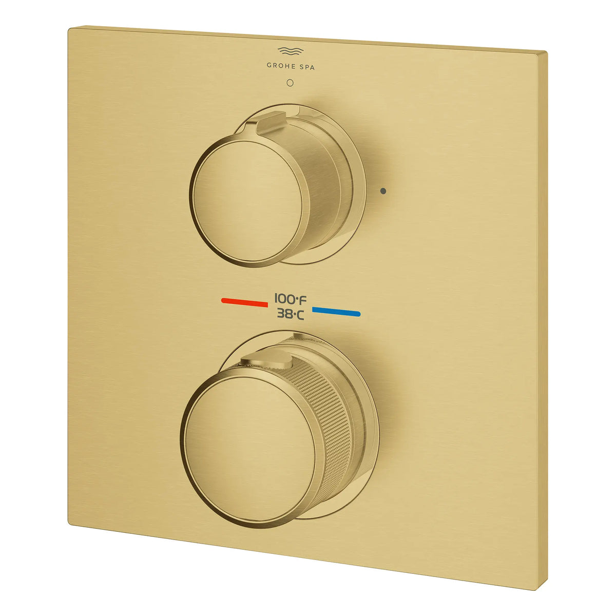Allure Dual Function 2-Handle Thermostatic Valve Trim // BRUSHED COOL SUNRISE // 163787_Allure_SiloLeft_29178GN1_0001_Feb2023_0_CDNwebp_02b46e2b-9dbe-4eb2-bef8-adf2e0beec03.webp