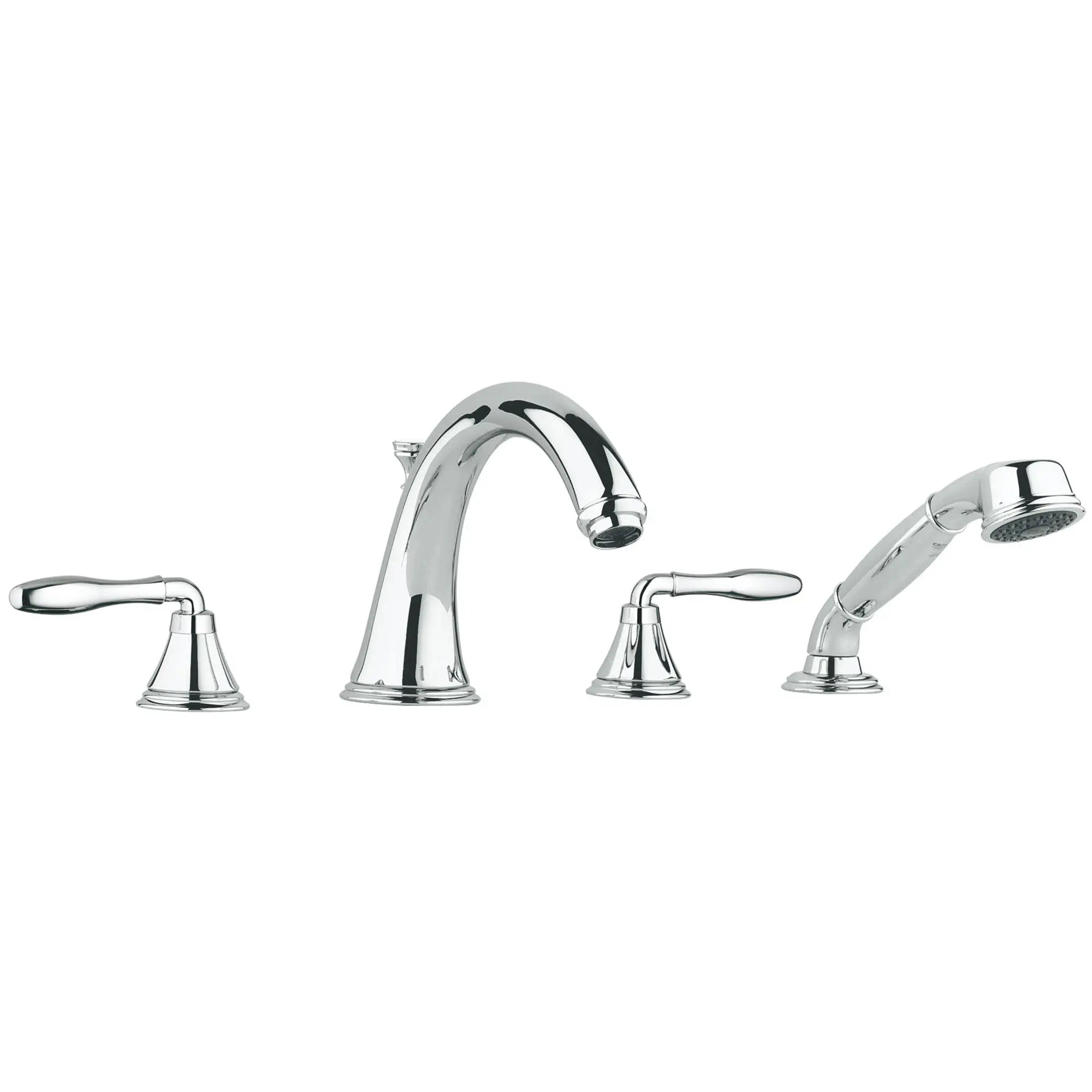 Roman Tub Filler With 2.5 GPM Personal Hand Shower // GROHE STARLIGHT CHROME // 163817_25506000-Geneva-Roman-Tub-Filler-With-2-5-GPM-Personal-Hand-Shower-Chrome-Silo-2_0_CDNwebp.webp