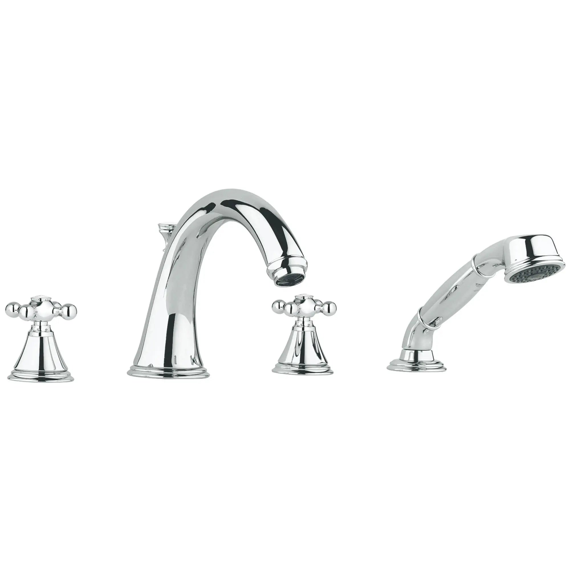 Roman Tub Filler With 2.5 GPM Personal Hand Shower // GROHE STARLIGHT CHROME // 163899_25506000-Geneva-Roman-Tub-Filler-With-2-5-GPM-Personal-Hand-Shower-Chrome-Silo-3_0_CDNwebp.webp