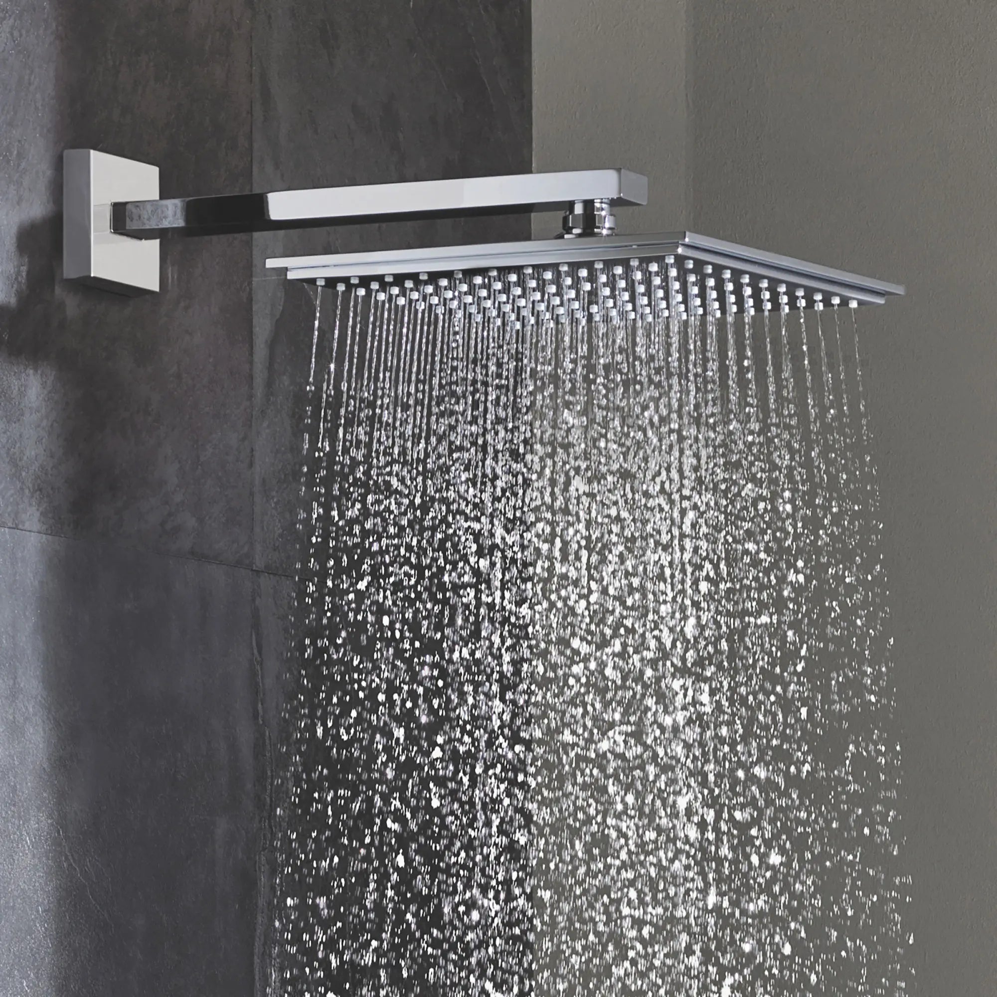 Shower Head - 1 Spray, 2.5 gpm // GROHE STARLIGHT CHROME // 163904_27705000-Euphoria-Cube-150-1-Spray-Showerhead-Starlight-Chrome-Beauty-7_0_CDNwebp.webp