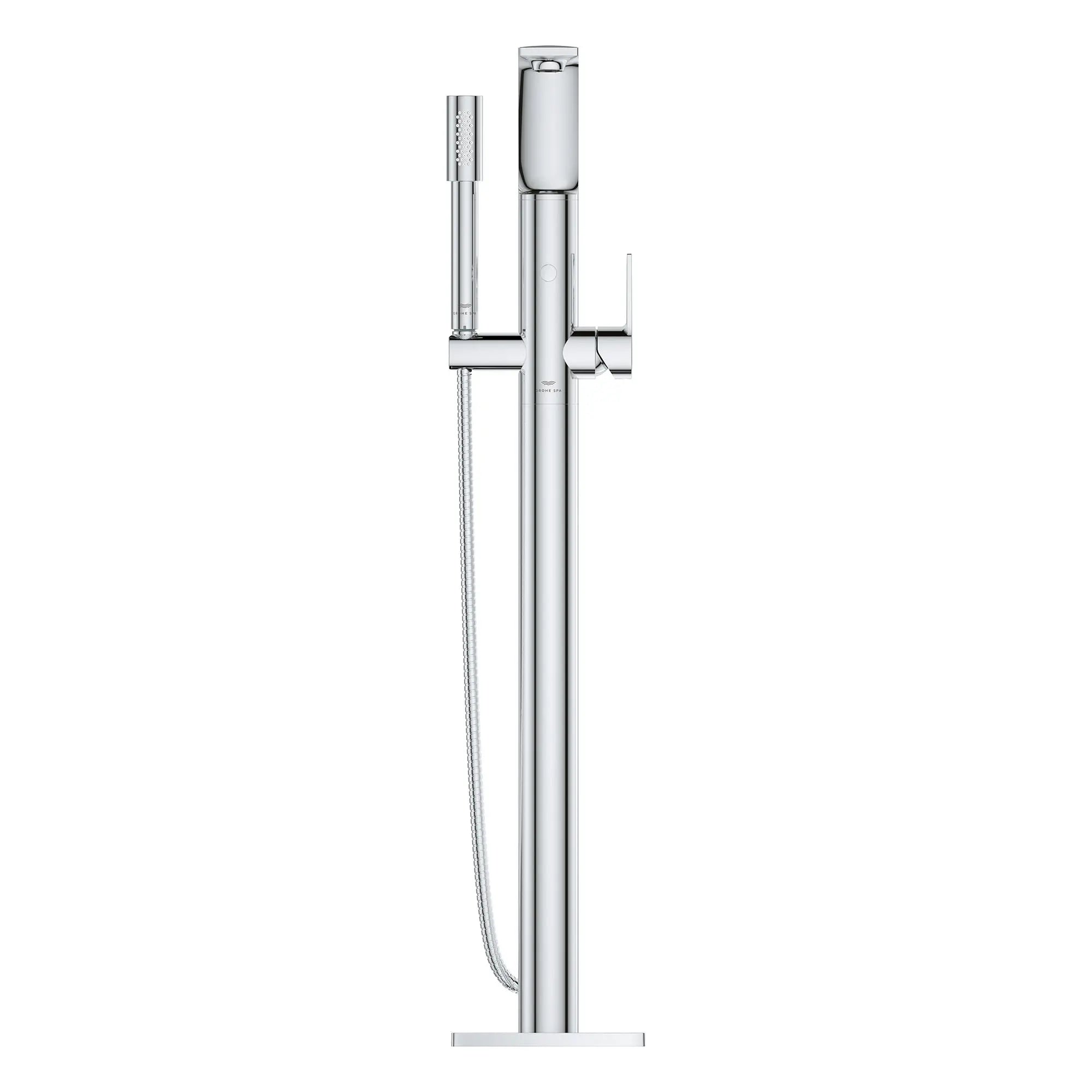 Allure Single-Handle Freestanding Tub Faucet with 1.75 GPM (6.6 L/min) Hand Shower // GROHE STARLIGHT CHROME // 163980_Allure_SiloFront_25222001_0001_Feb2023_0_CDNwebp.webp