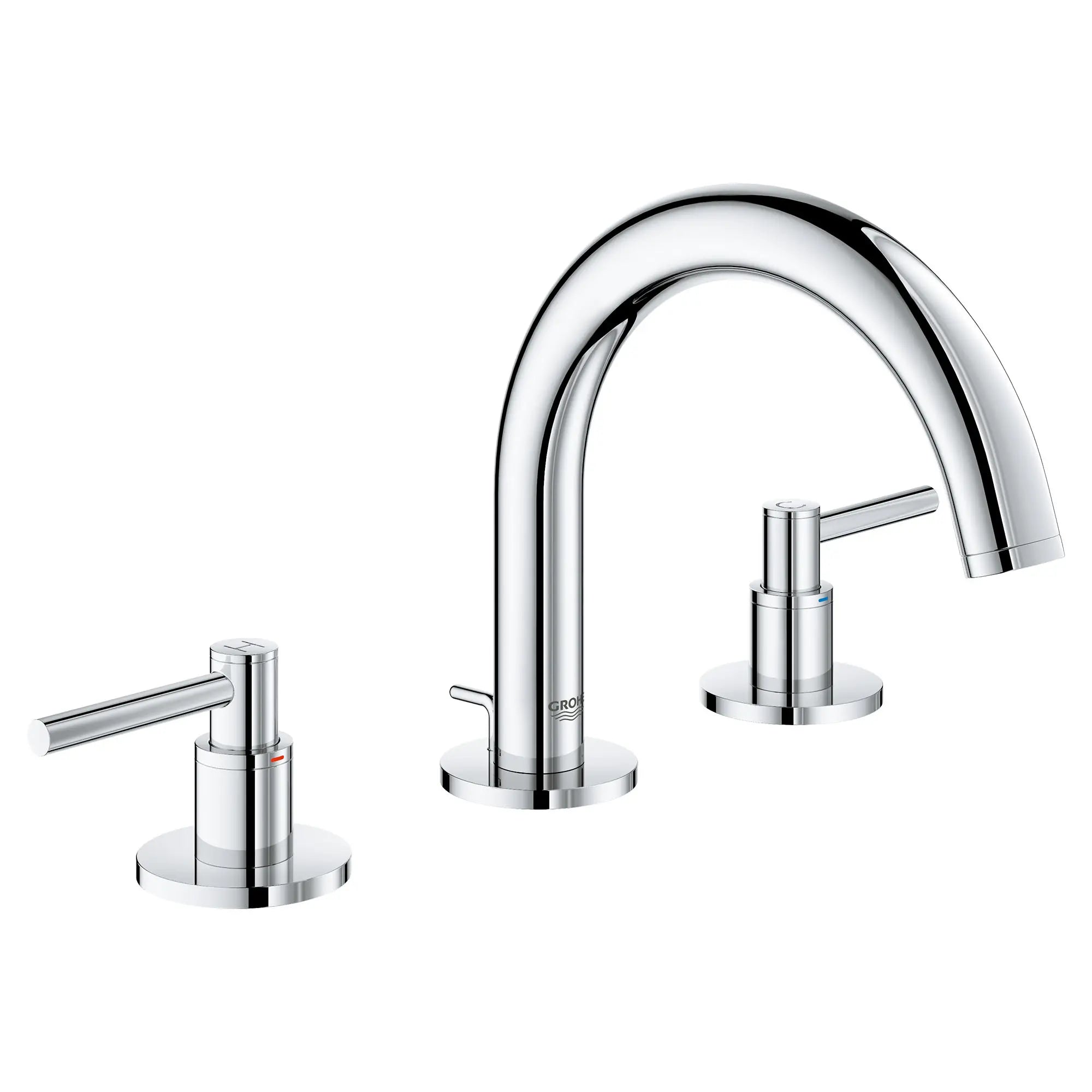 8-inch Widespread 2-Handle S-Size Bathroom Faucet 1.2 GPM // GROHE STARLIGHT CHROME // 164007_20072003_Z02_01_0_CDNwebp.webp