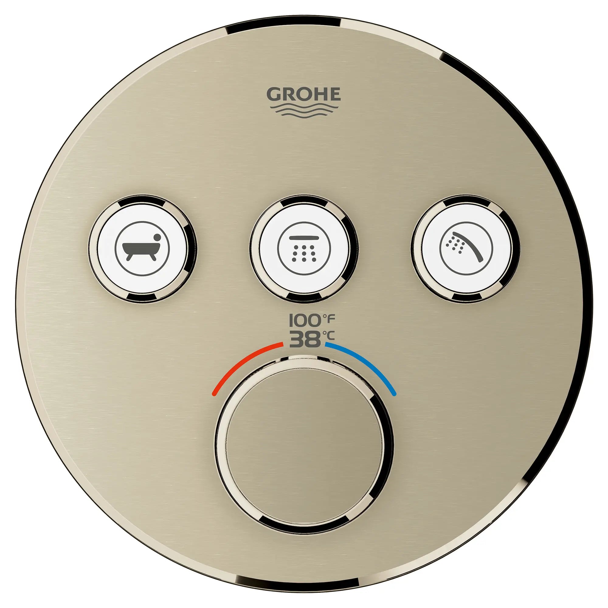Triple Function Thermostatic Valve Trim // BRUSHED NICKEL INFINITYFINISH // 164012_29138EN0_1_0_CDNwebp.webp