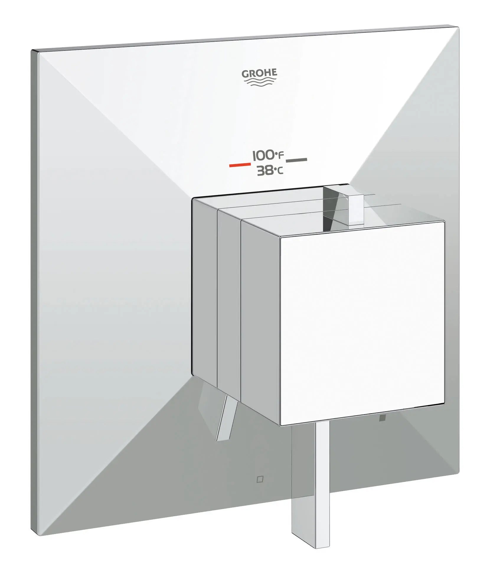 Single Function Thermostatic Valve Trim // GROHE STARLIGHT CHROME // 164026_19793000_0_CDNwebp.webp