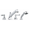 [25077000] 4-Hole 2-Handle Deck Mount Roman Tub Faucet with 2.5 GPM Hand Shower - GROHE StarLight Chrome