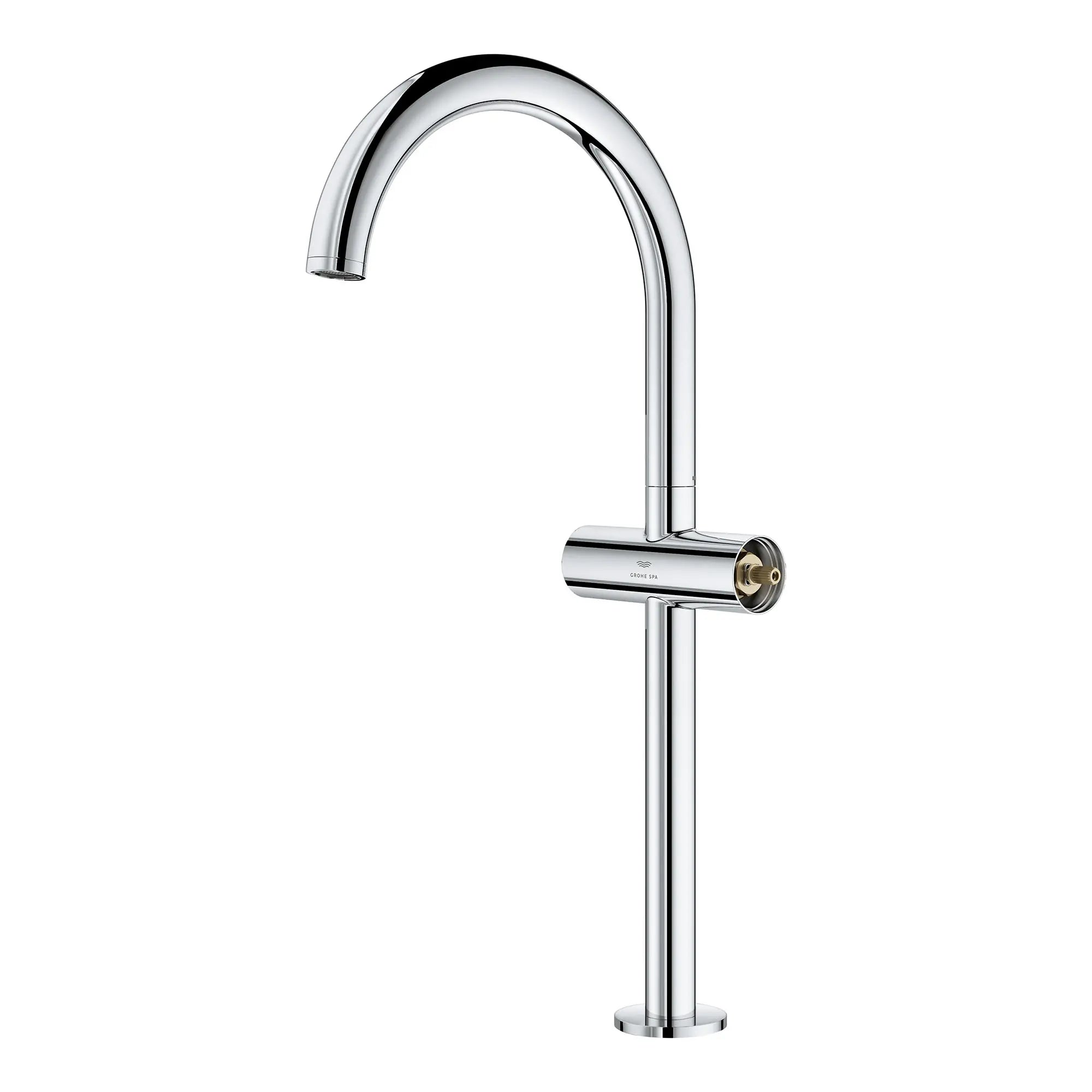 Atrio Single Hole Two-Handle Vessel Sink Faucet without Handles, 1.2 GPM (4.5 L/min) // GROHE STARLIGHT CHROME // 164086_Atrio_SiloLeft_21161000_0001_Feb2023_0_CDNwebp.webp