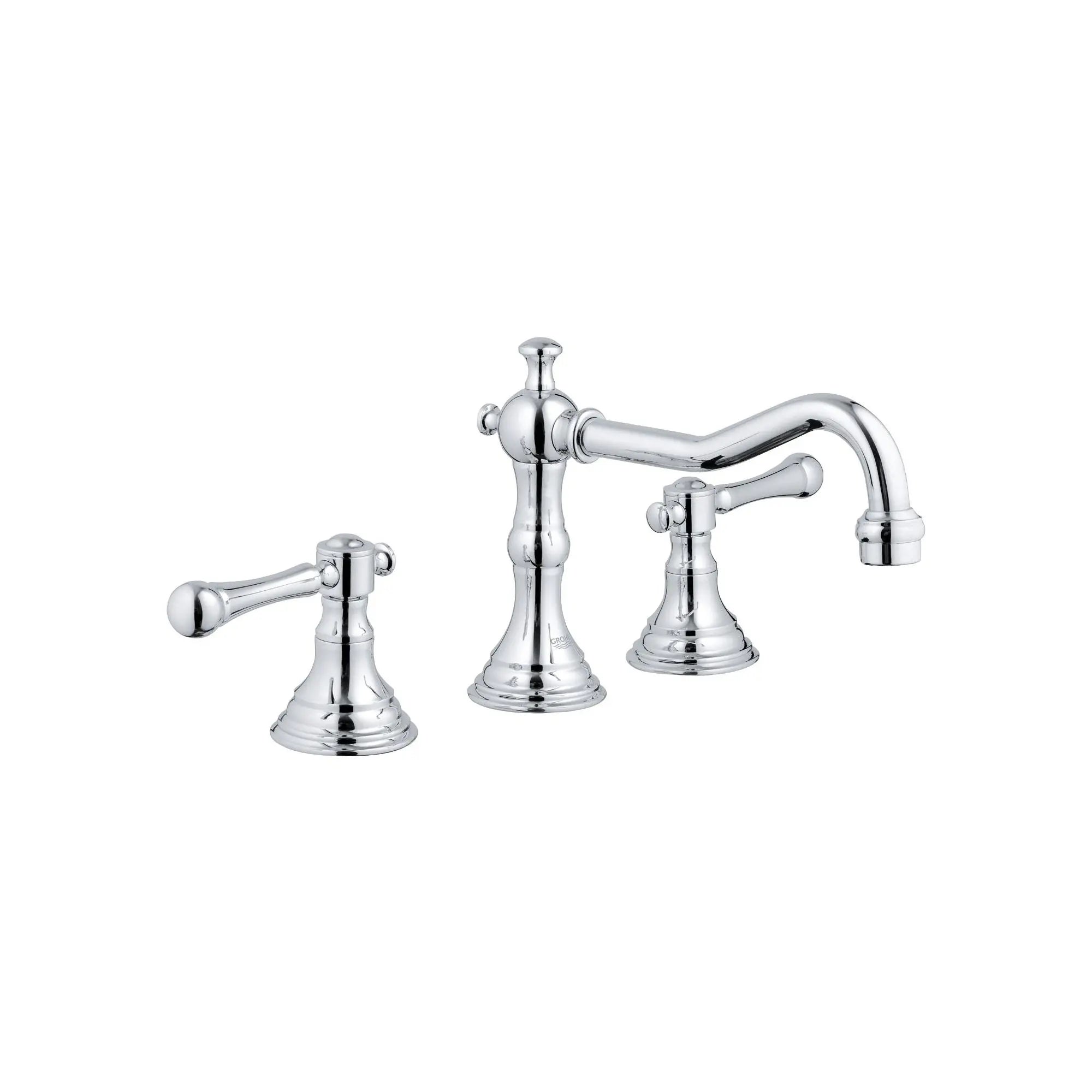 8-inch Widespread 2-Handle S-Size Bathroom Faucet 1.5 GPM // GROHE STARLIGHT CHROME // 164129_20134000-Bridgeford-8-in-Widespread-2-Handle-3-Hole-Bathroom-Faucet-15-GPM-in-Chrome-Silo-1_0_CDNwebp.webp