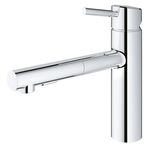 Concetto Single-Handle Pull-Out Kitchen Faucet Dual Spray 1.5 GPM (5.7 L/min) - GROHE StarLight Chrome