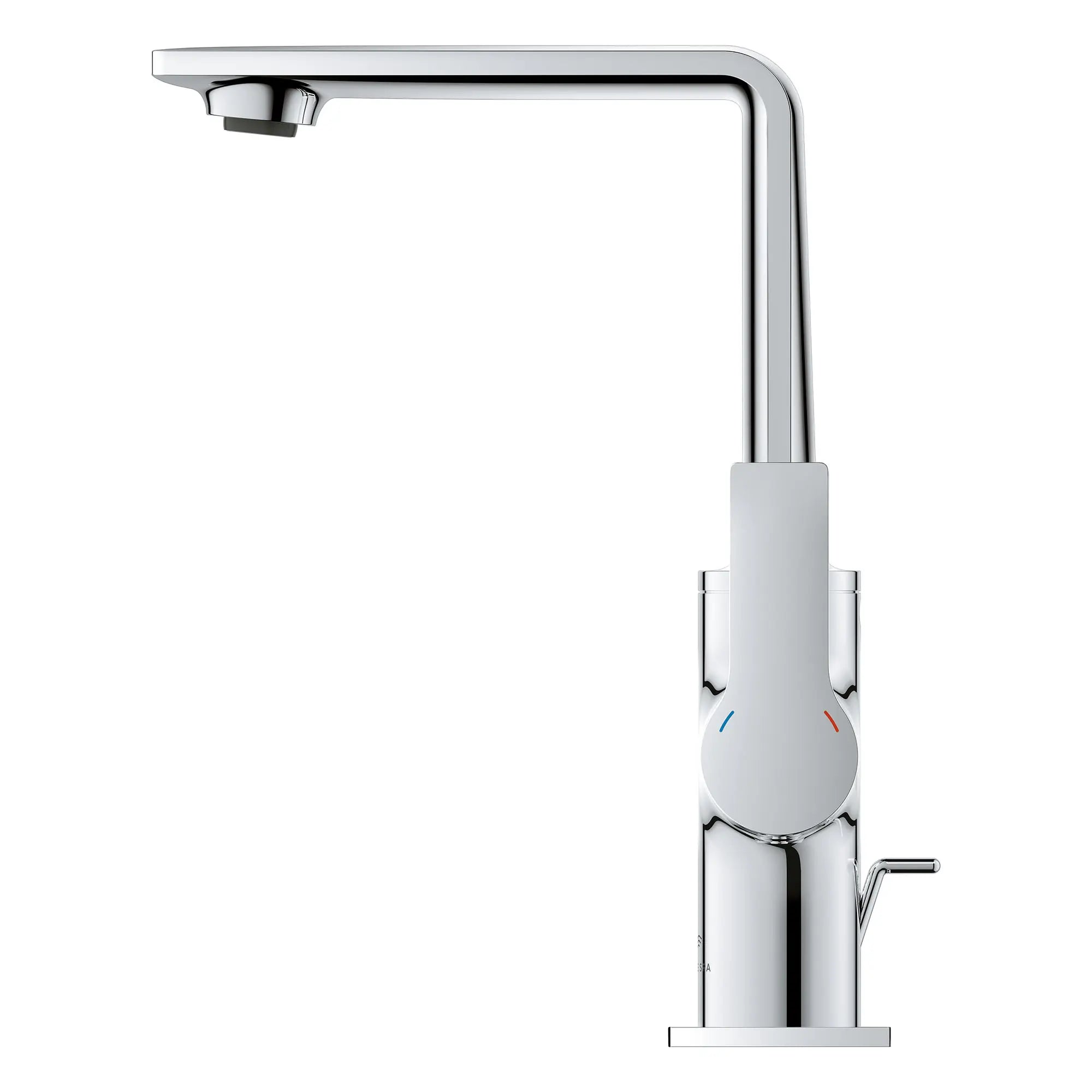 Allure Single-Hole Single-Handle L-Size Bathroom Faucet, 1.2 GPM (4.5 L/min) // GROHE STARLIGHT CHROME // 164183_Allure_SiloSide_23858001_0002_Feb2023_0_CDNwebp.webp