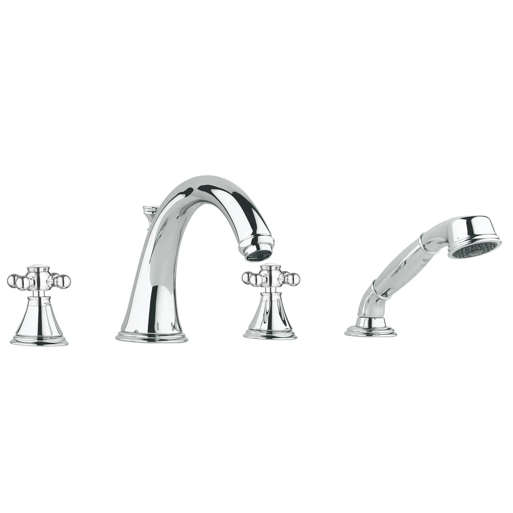 Roman Tub Filler With 2.5 GPM Personal Hand Shower // GROHE STARLIGHT CHROME // 164245_25506000-Geneva-Roman-Tub-Filler-With-2-5-GPM-Personal-Hand-Shower-Chrome-Silo-4_0_CDNwebp.webp