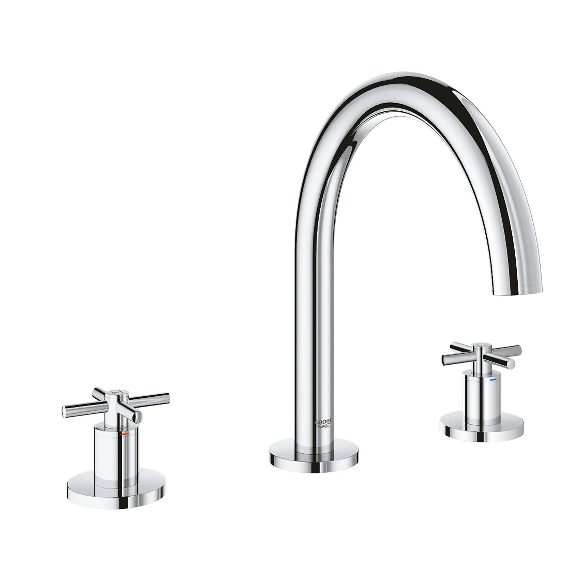 3-Hole 2-Handle Deck Mount Roman Tub Faucet // GROHE STARLIGHT CHROME // 164259_25048003-Atrio-Three-Hole-Roman-Tub-Filler-in-Chrome-Silo-2_0_CDNwebp.webp