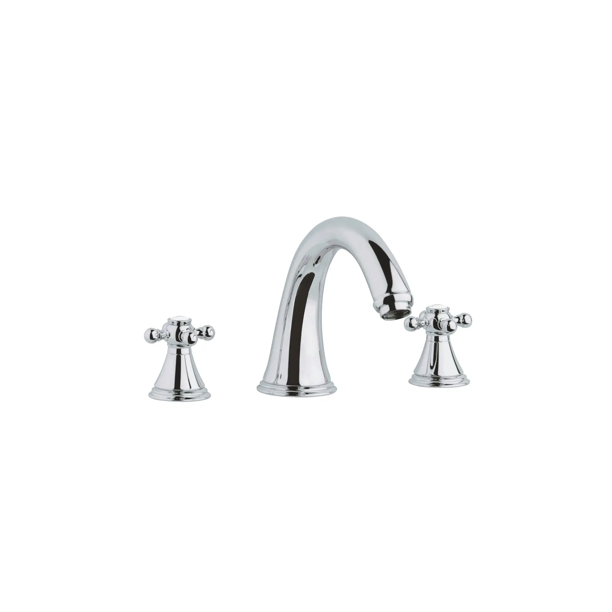 3-Hole 2-Handle Deck Mount Roman Tub Faucet // GROHE STARLIGHT CHROME // 164264_25054000-Geneva-Roman-Tub-Filler-in-Starlight-Chrome-Silo-2_0_CDNwebp.webp