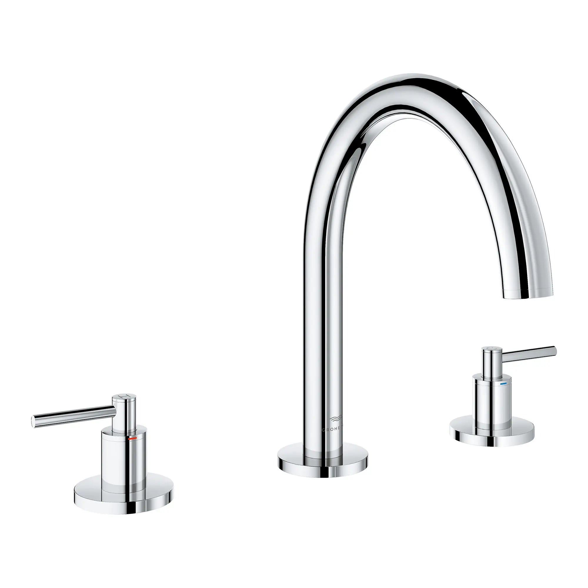 Atrio 3-Hole 2-Handle Deck Mount Roman Tub Faucet without Handles // GROHE STARLIGHT CHROME // 164416_Atrio_SiloRight_25273000_002_Feb2023_0_CDNwebp.webp