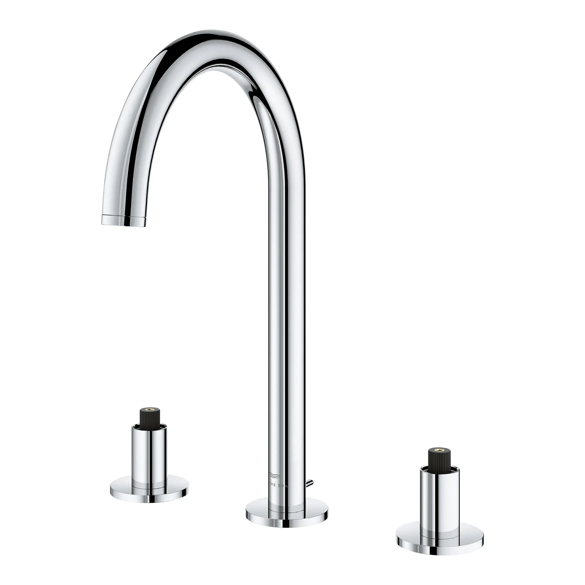 Atrio 8-inch Widespread 2-Handle M-Size Bathroom Faucet without Handles, 1.2 GPM (4.5 L/min) // GROHE STARLIGHT CHROME // 164430_Atrio_SiloLeft_20659000_001_Feb2023_0_CDNwebp.webp