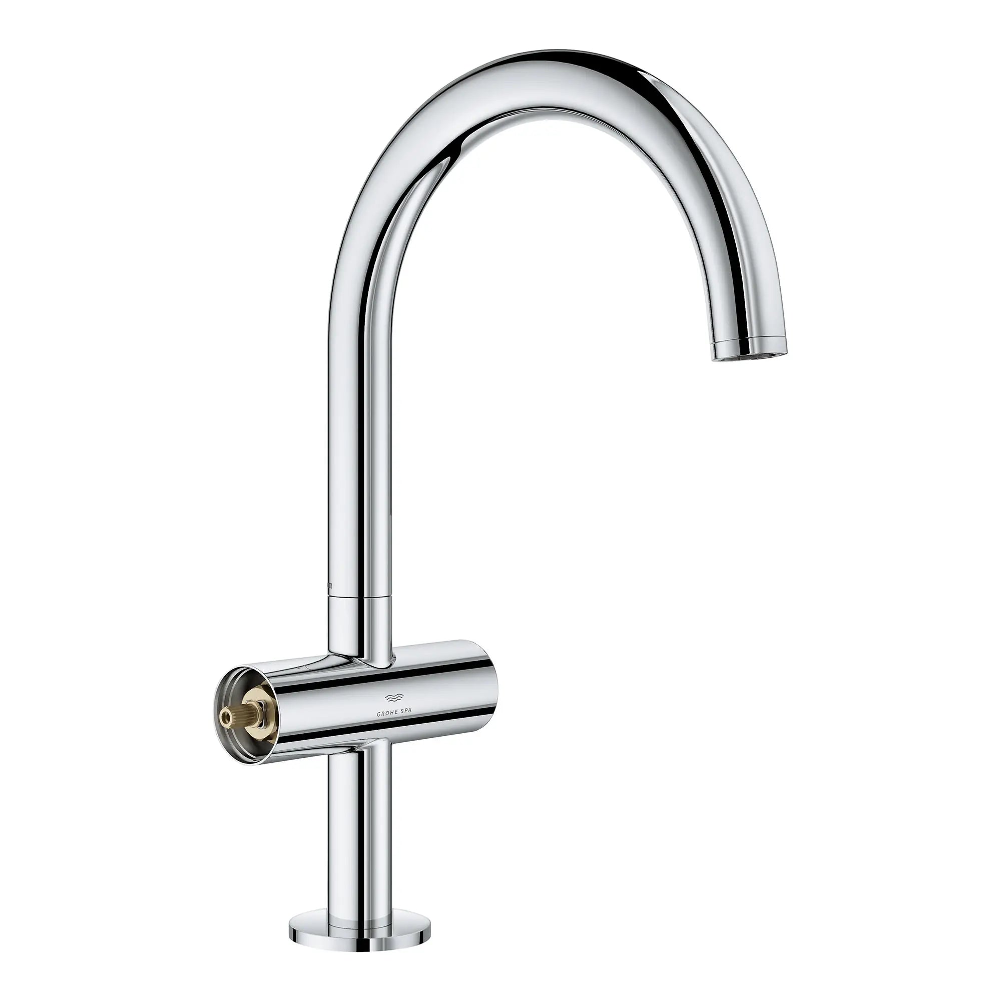 Atrio Single Hole Two-Handle L-Size Bathroom Faucet without Handles, 1.2 GPM (4.5 L/min) // GROHE STARLIGHT CHROME // 164431_Atrio_SiloRight_21146000_003_Feb2023_0_CDNwebp.webp