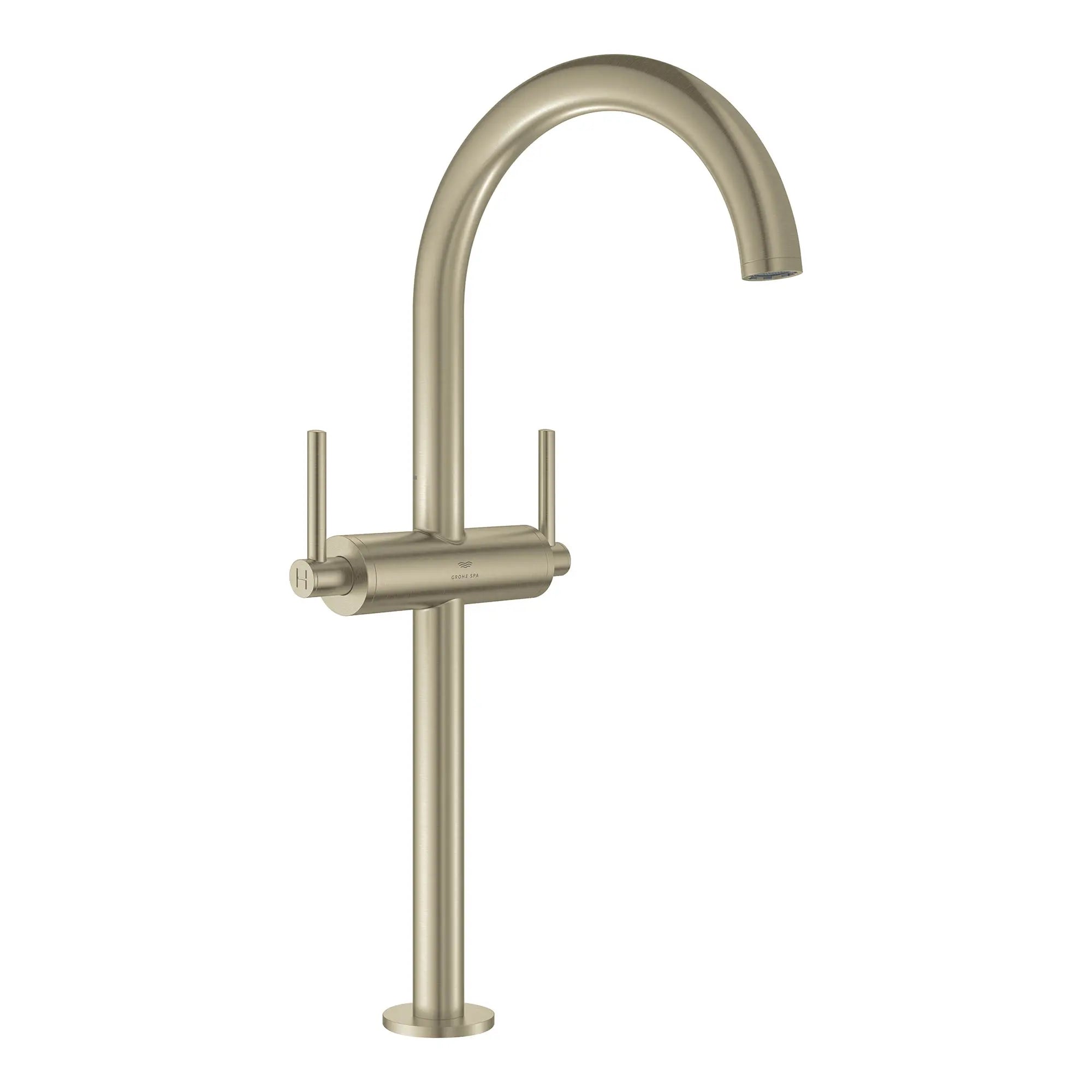 Atrio Single Hole Two-Handle Vessel Sink Faucet without Handles, 1.2 GPM (4.5 L/min) // BRUSHED NICKEL INFINITYFINISH // 164433_Atrio_SiloRight_21161EN0_0002_Feb2023_0_CDNwebp.webp