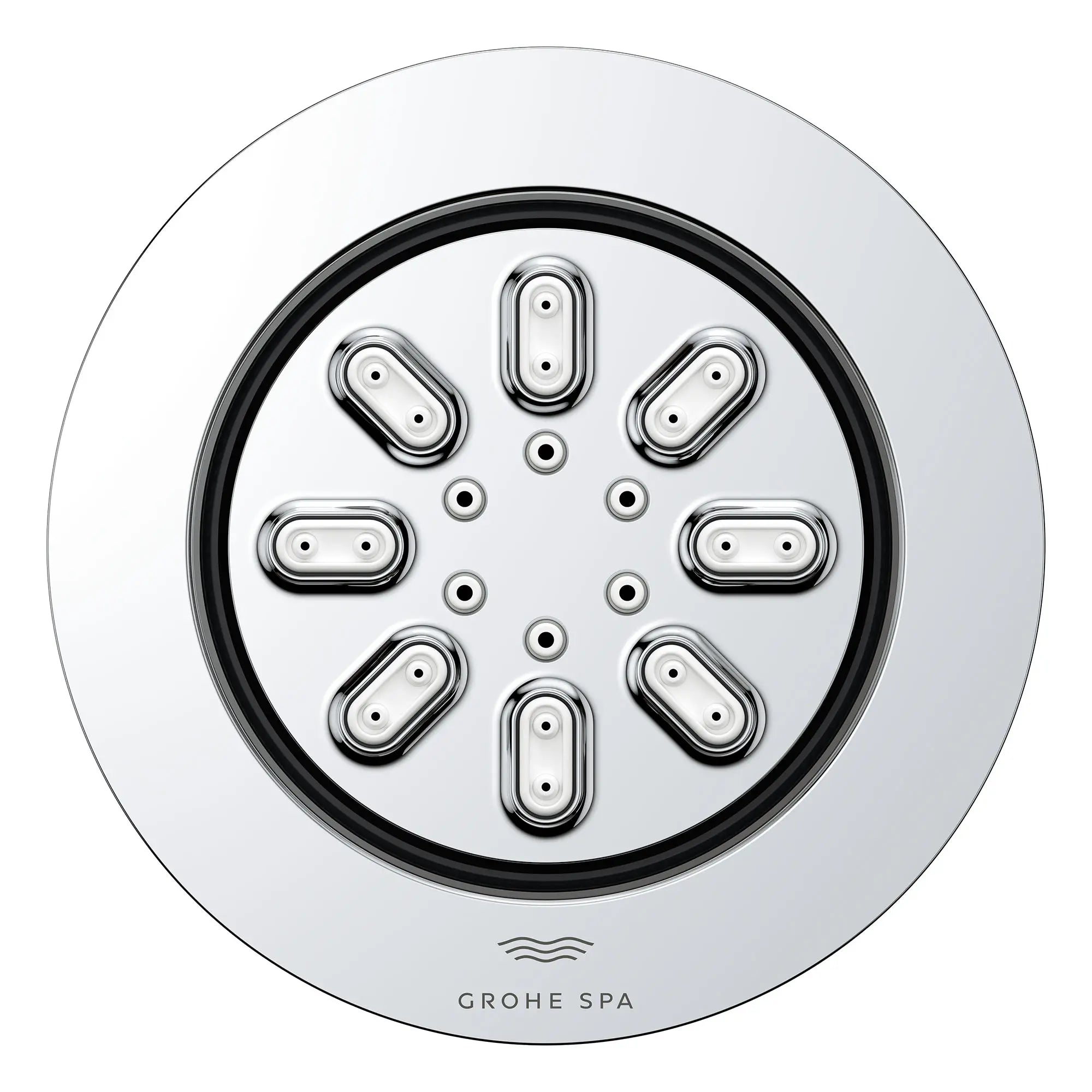 Rainshower Body Spray, Round - 2 Sprays, 0.9 GPM (3.4 L/min) // GROHE STARLIGHT CHROME // 164439_Aqua_SiloFront_26844000_0001_Feb2023_0_CDNwebp.webp