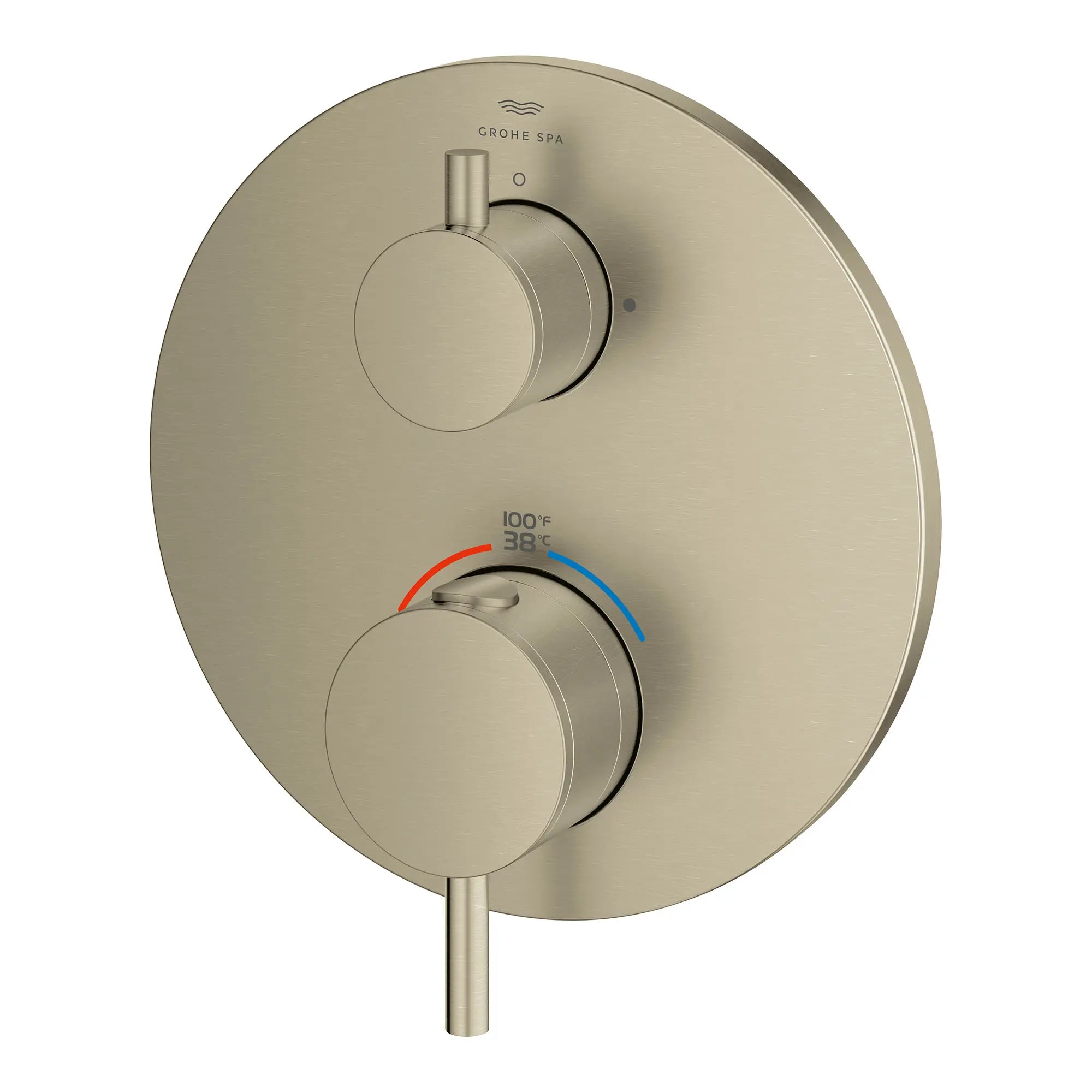Dual Function 2-Handle Thermostatic Valve Trim // BRUSHED NICKEL INFINITYFINISH // 164459_Atrio_SiloLeft_24361EN0_0001_Feb2023_0_CDNwebp_44d5684b-ec76-4623-987f-487e780bc4dd.webp