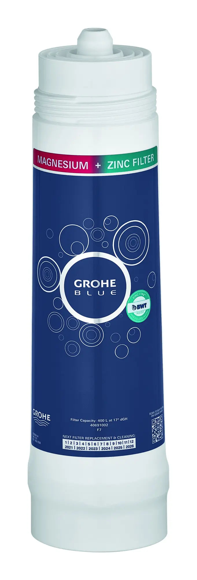 GROHE Blue Magnesium + Zinc Filter // NO FINISH // 164478_GroheBlue_SiloFront_40691002_0002_Mar2023_0_CDNwebp.webp