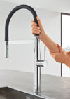 [30295000] Essence Single-Handle Semi-Pro Dual Spray Kitchen Faucet 1.75 GPM (6.6 L/min) - GROHE StarLight Chrome