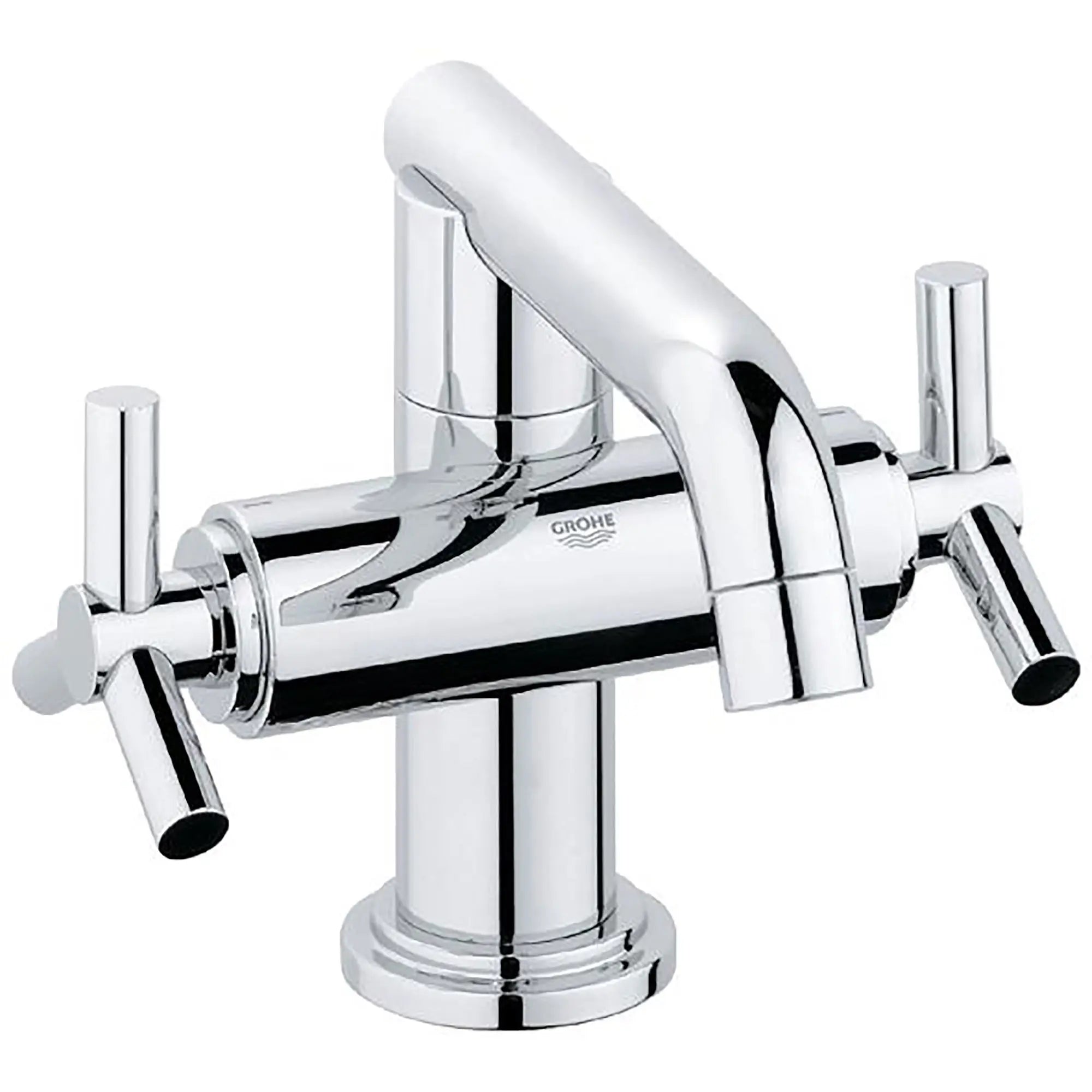 1-H Bas M W/O Hdls, Flex H, Low Sp // GROHE STARLIGHT CHROME // 164657_21031000-Atrio-2-Handle-Single-Hole-Low-Arc-Bathroom-Faucet-15-GPM-in-Chrome-Silo-3_0_CDNwebp.webp