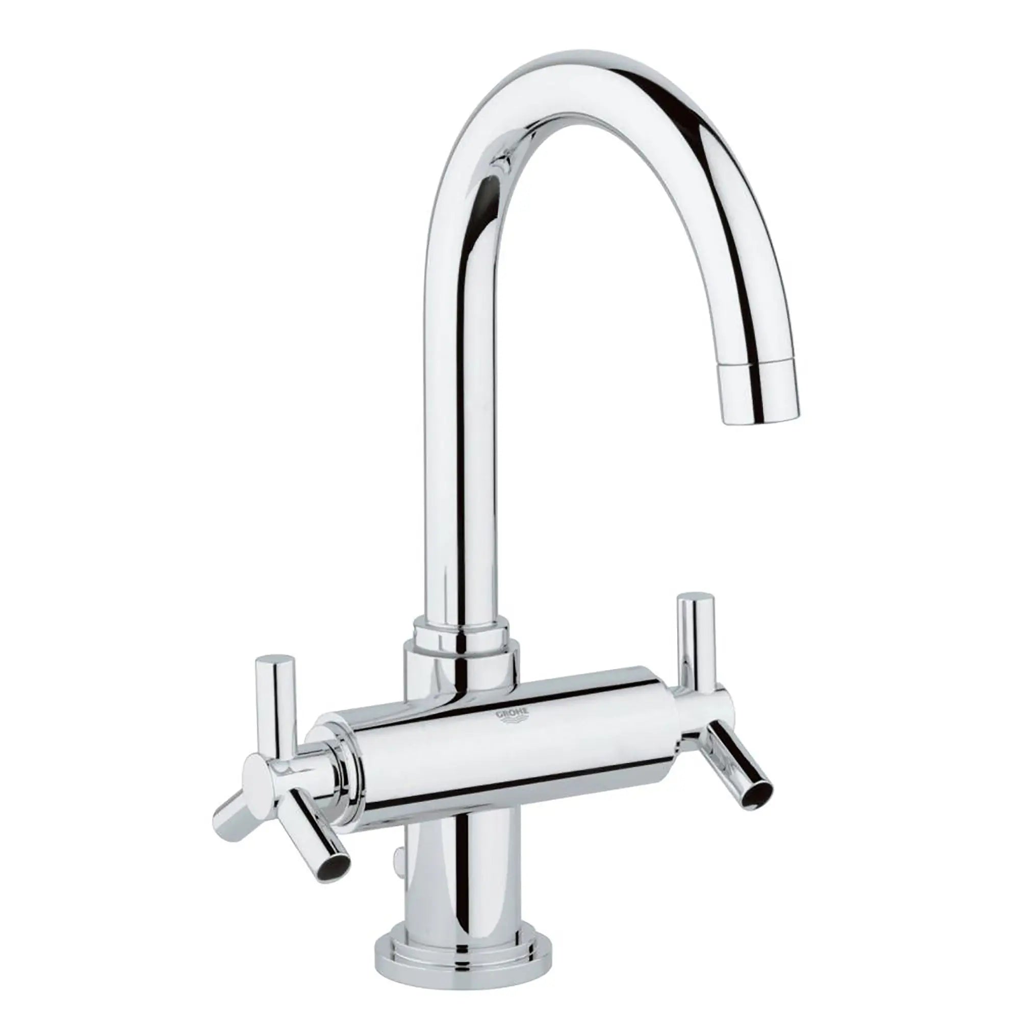 2-Handle Single-Hole High-Arc Bathroom Faucet - 1.5 GPM // GROHE STARLIGHT CHROME // 164669_21027000-Atrio-2-Handle-Single-Hole-High-Arc-Bathroom-Faucet-15-GPM-in-Chrome-Silo-3_0_CDNwebp.webp