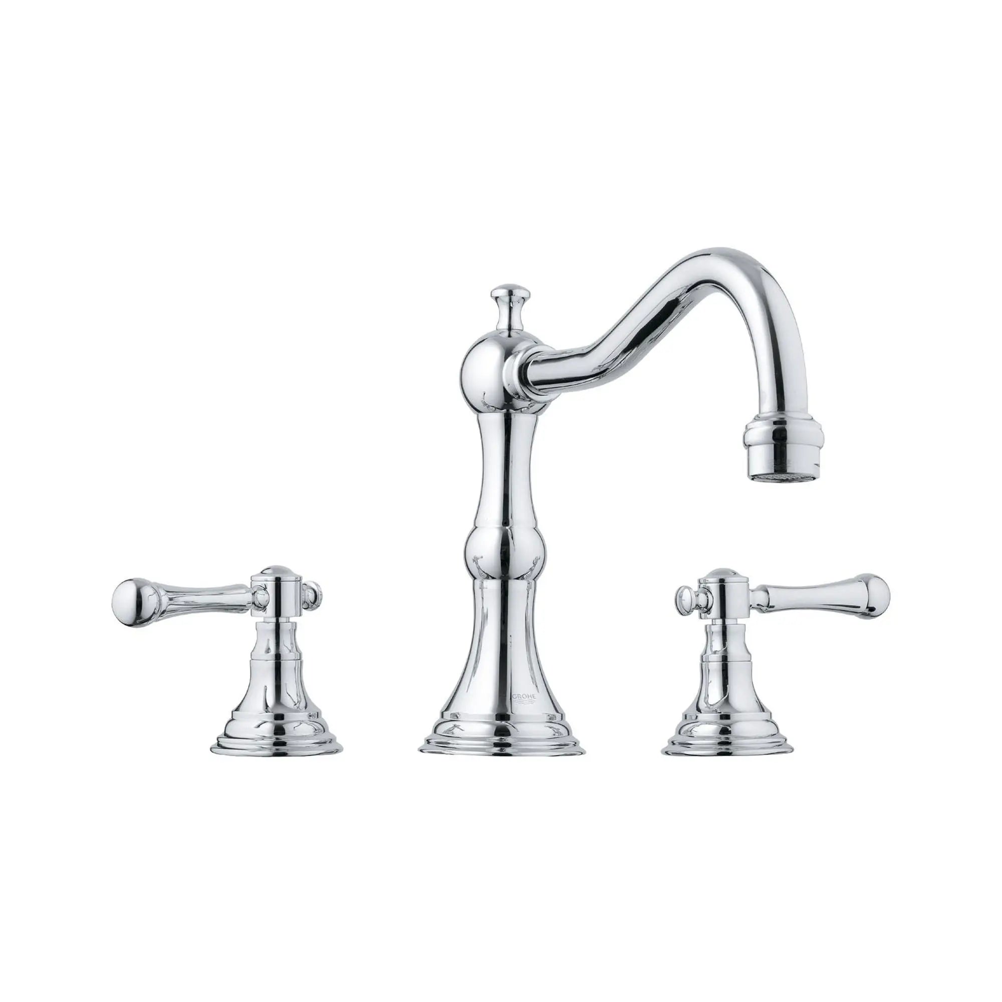 3-Hole 2-Handle Deck Mount Roman Tub Faucet // GROHE STARLIGHT CHROME // 164674_Bridgeford-Roman-Tub-Filler-in-Chrome-Silo-1_0_CDNwebp.webp