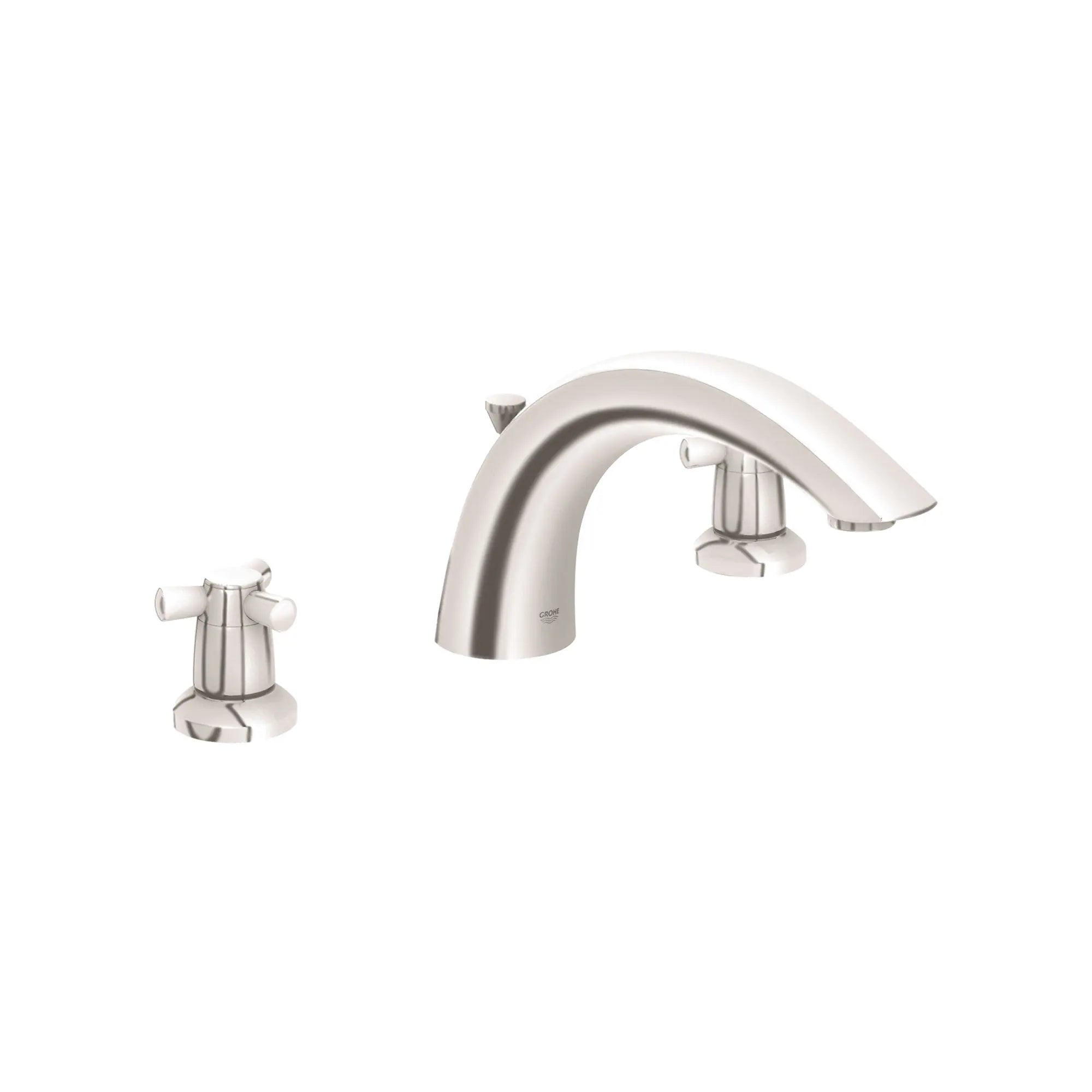 3-Hole 2-Handle Deck Mount Roman Tub Faucet // BRUSHED NICKEL INFINITYFINISH // 164675_25071EN0-Arden-Roman-Tub-Filler-in-Brushed-Nickel-Silo-2_0_CDNwebp.webp
