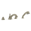 [25502EN0] 4-Hole 2-Handle Deck Mount Roman Tub Faucet with 2.5 GPM Hand Shower - GROHE StarLight Chrome