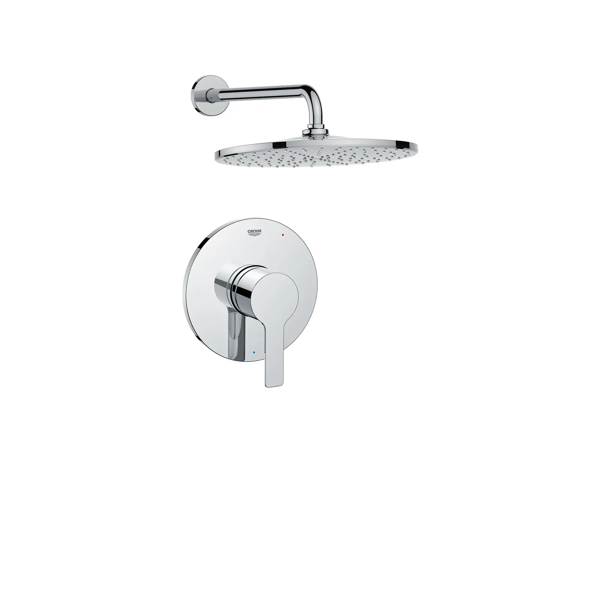 Lineare Pressure Balance Valve Shower Trim Kit // GROHE STARLIGHT CHROME // 165817_Rainshower_SiloRight_102519000_0001_August2023_0_CDNwebp.webp