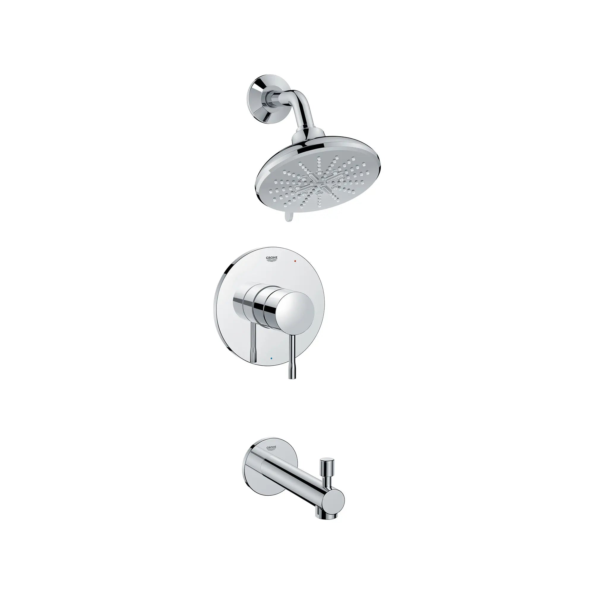 Essence Pressure Balance Valve Tub/Shower Trim Kit // GROHE STARLIGHT CHROME // 165819_SmartActive_SiloRight_1024960000_0001_August2023_0_CDNwebp.webp