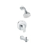 [1024970000] Eurosmart Pressure Balance Valve Tub/Shower Trim Kit - GROHE StarLight Chrome