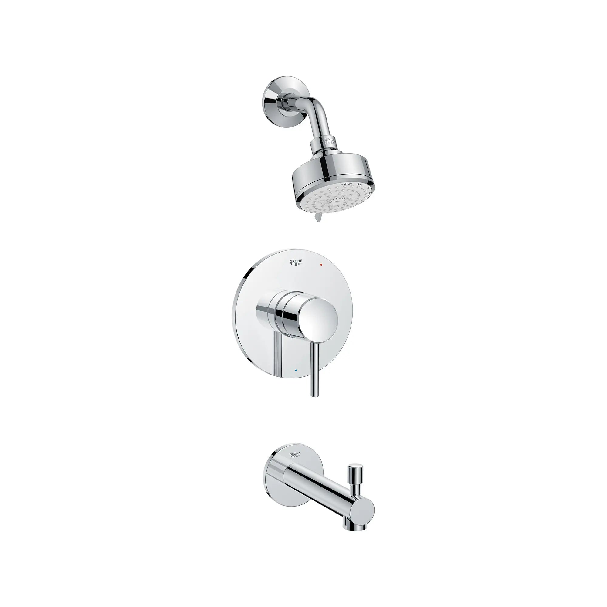 Concetto Pressure Balance Valve Tub/Shower Trim Kit // GROHE STARLIGHT CHROME // 165843_Tempesta_SiloRight_1024980000_0001_August2023_0_CDNwebp.webp