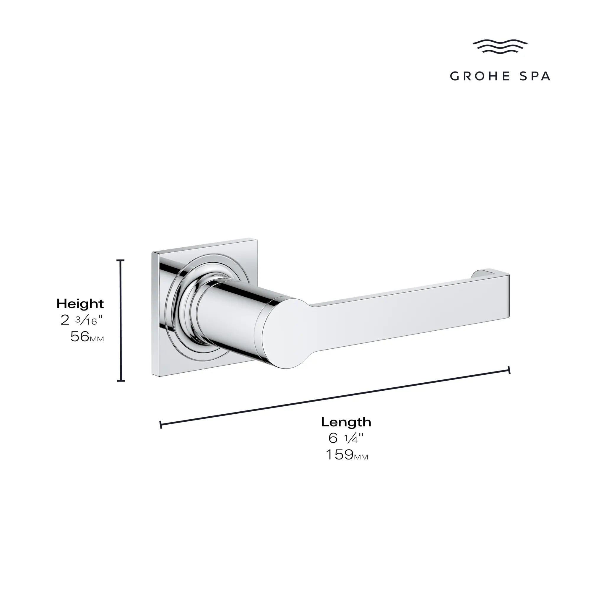 Allure Toilet Paper Holder // GROHE STARLIGHT CHROME // 165984_Allure_Infographic_40279_0001_AUG2023_0_CDNwebp.webp