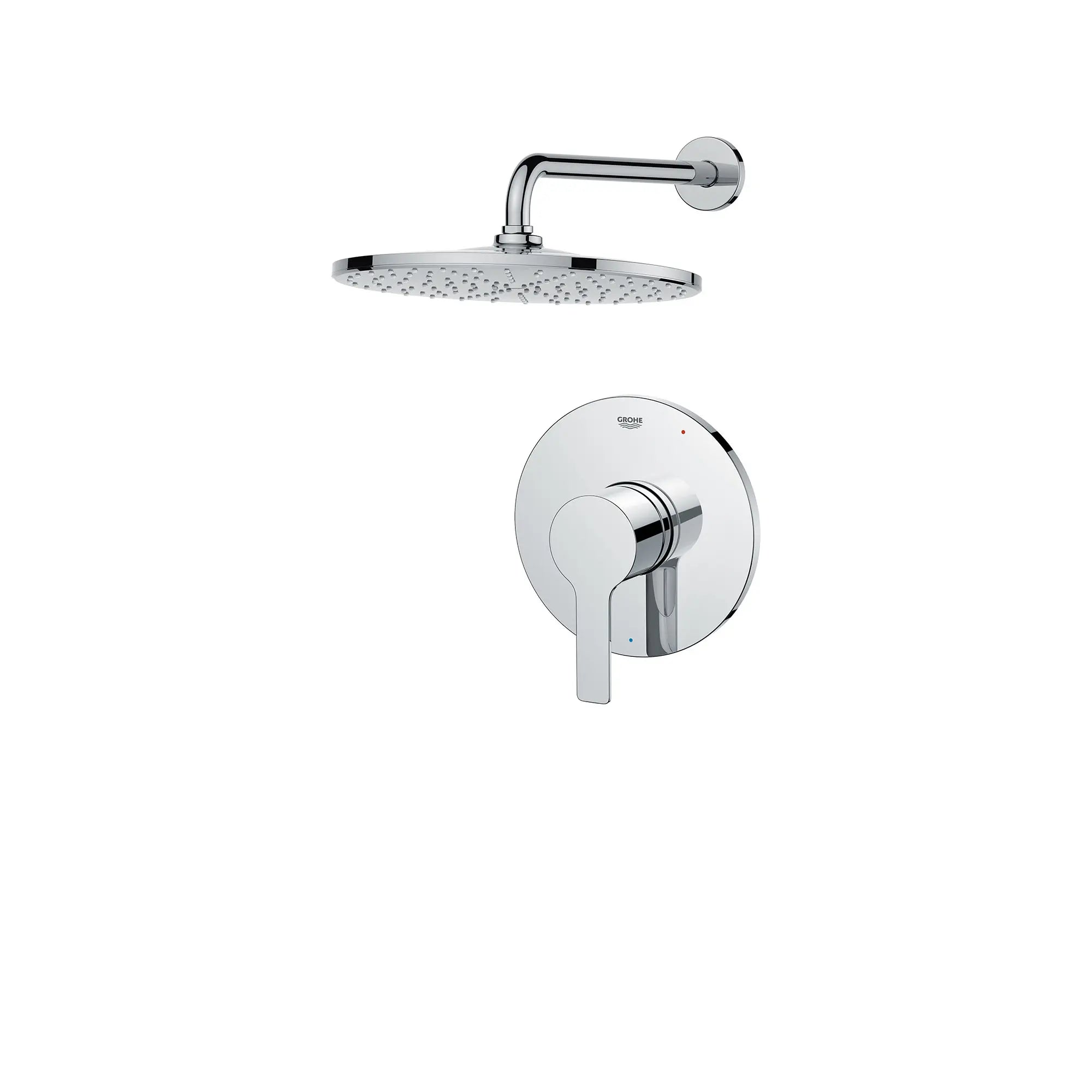 Lineare Pressure Balance Valve Shower Trim Kit // GROHE STARLIGHT CHROME // 166091_Lineare_SiloLeft_102519000_0001_August2023_0_CDNwebp.webp