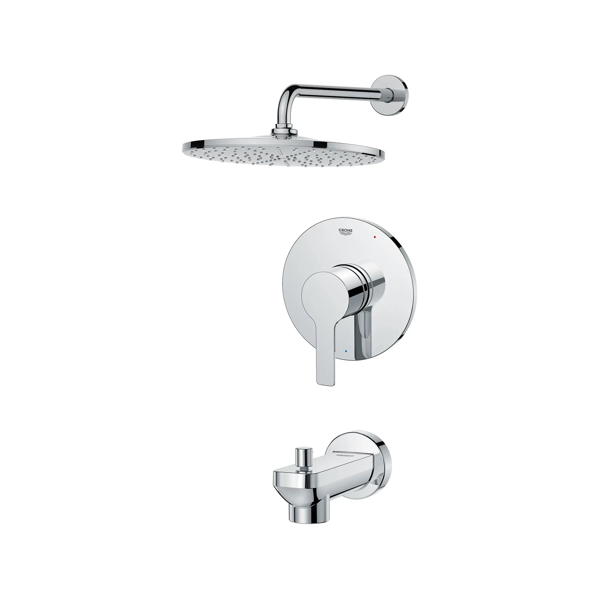 Lineare Pressure Balance Valve Tub/Shower Trim Kit // GROHE STARLIGHT CHROME // 166103_Lineare_SiloLeft_1025240000_0001_August2023_0_CDNwebp.webp