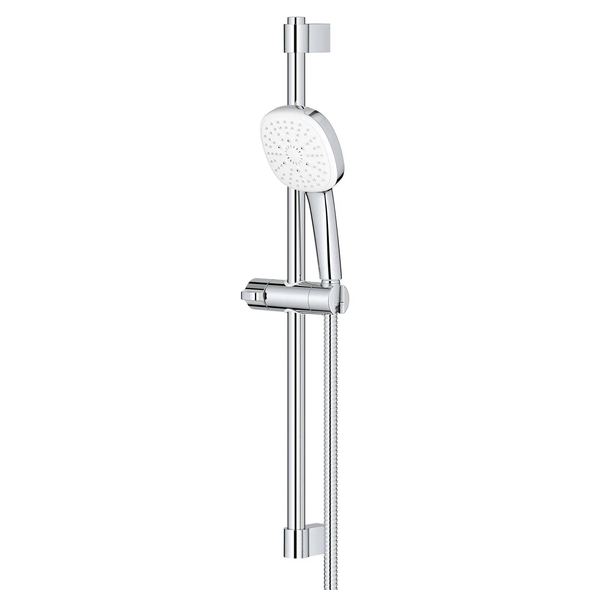 Tempesta Square 110 24" Shower Rail Set, 3-Spray, 1.75 GPM (6.6 L/min) // GROHE STARLIGHT CHROME // 166143_TempestaCube_SiloLeft_26906002_0001_Aug2023_0_CDNwebp.webp