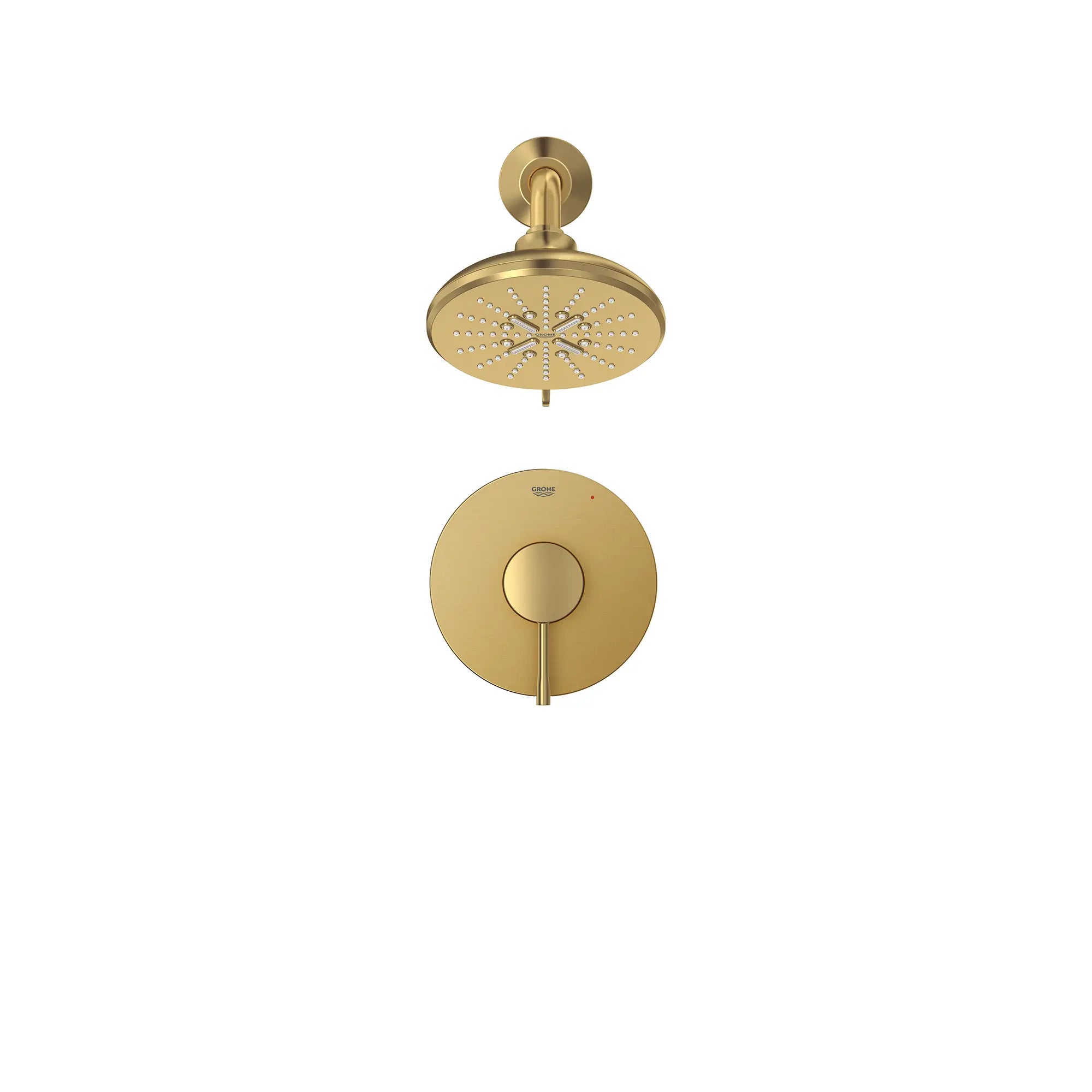 Essence Pressure Balance Valve Shower Trim Kit // BRUSHED COOL SUNRISE // 166234_Essence_SiloFront_102520GN0_0001_August2023_0_CDNwebp.webp