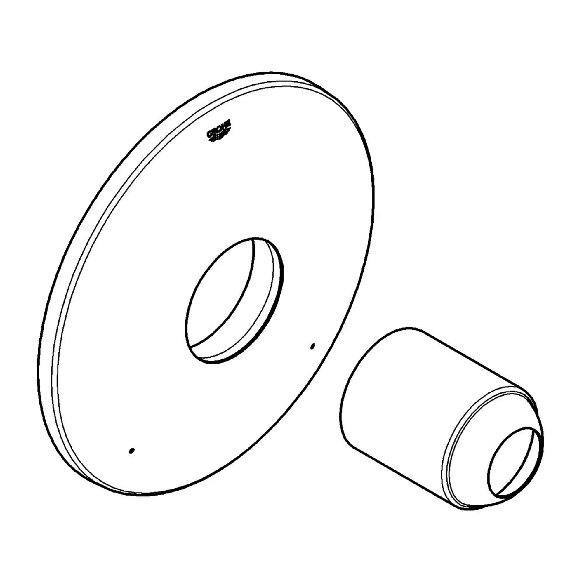 Escutcheon // BRUSHED NICKEL INFINITYFINISH // 17312_47801EN0-Escutcheon_0_CDNwebp.webp